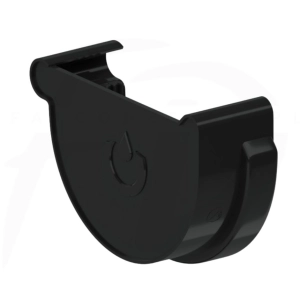 Denko prawe PVC ⌀ 130 firmy KROP kolor czarny